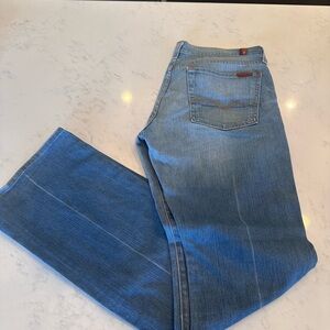 7 For All Mankind Women’s Boot Cut Jeans - Light Blue Denim